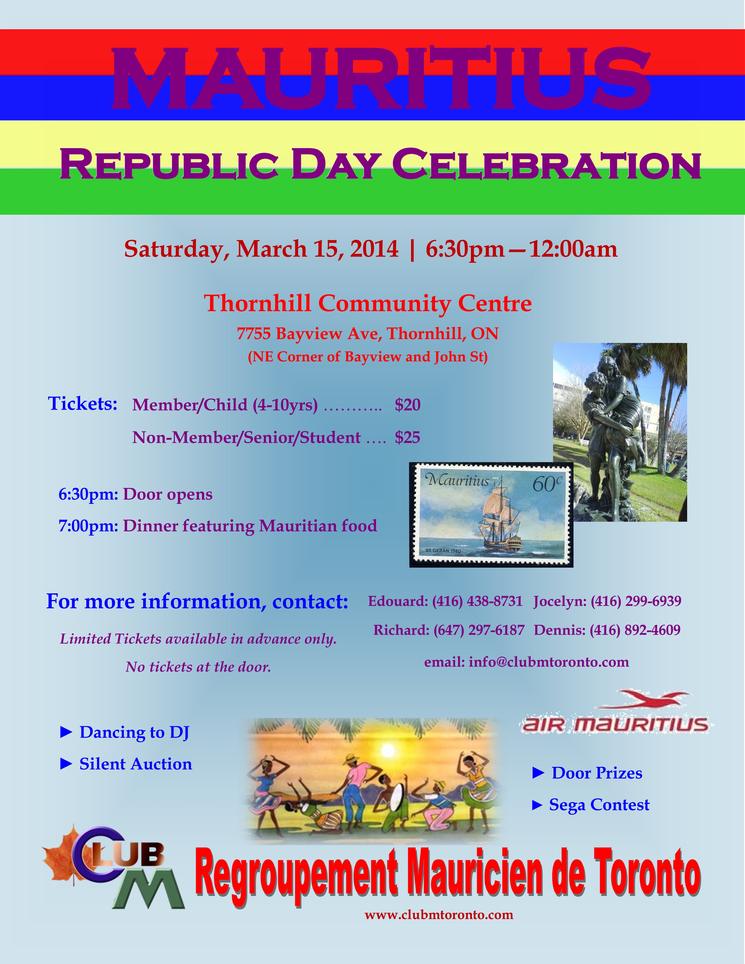 Mauritius Republic Day Celebration 2014 Flyer