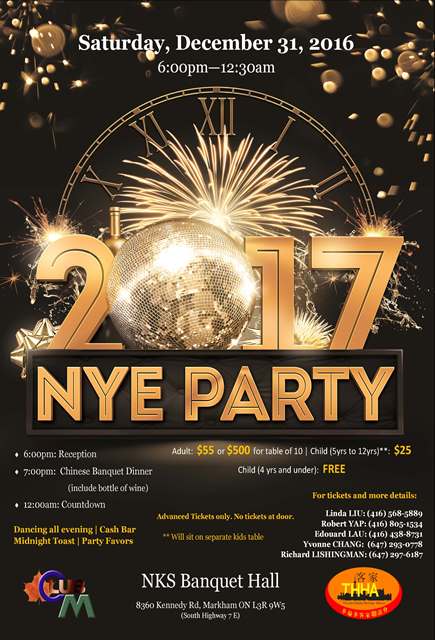 2017 New Year's Eve Party Flyer