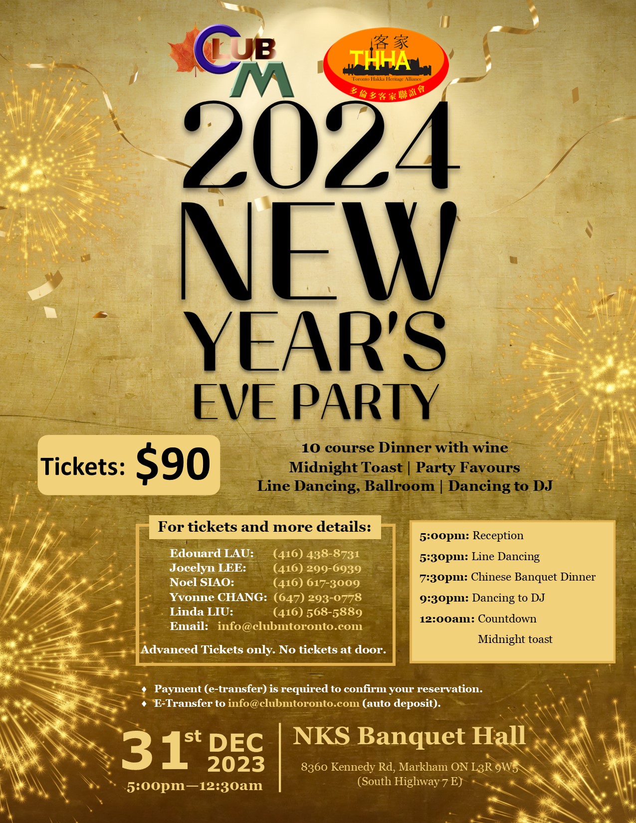 2024 New Year's Eve Party Flyer