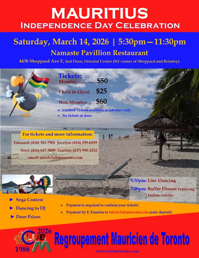 Mauritius Independence Day Celebration Flyer